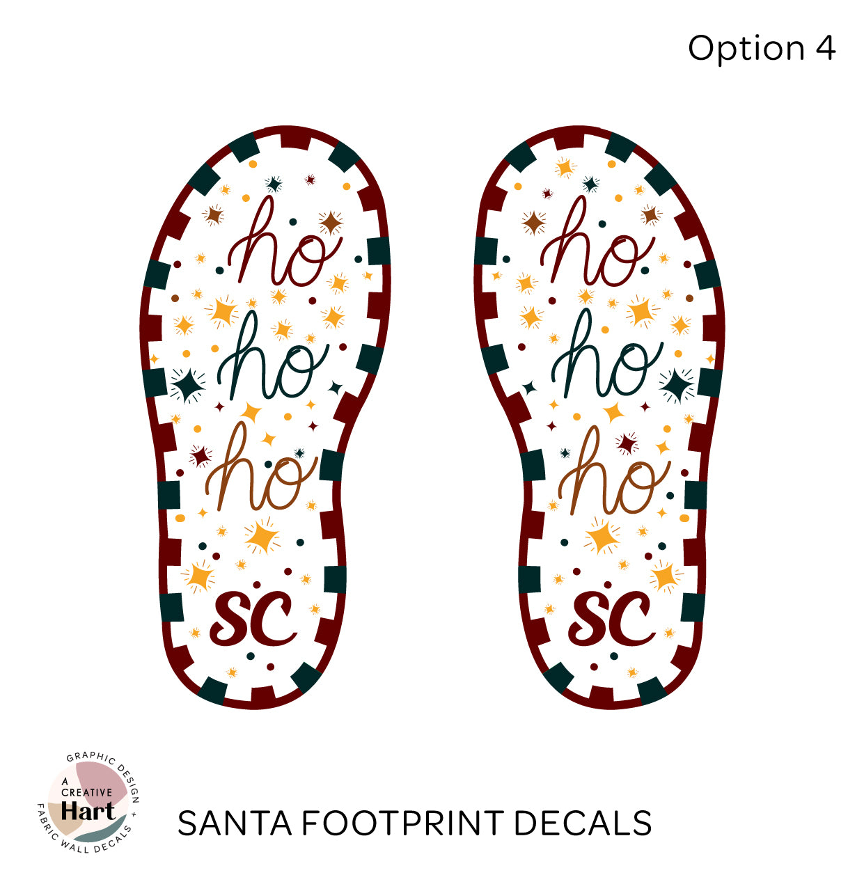 Santa Was Here Footprint Stickers