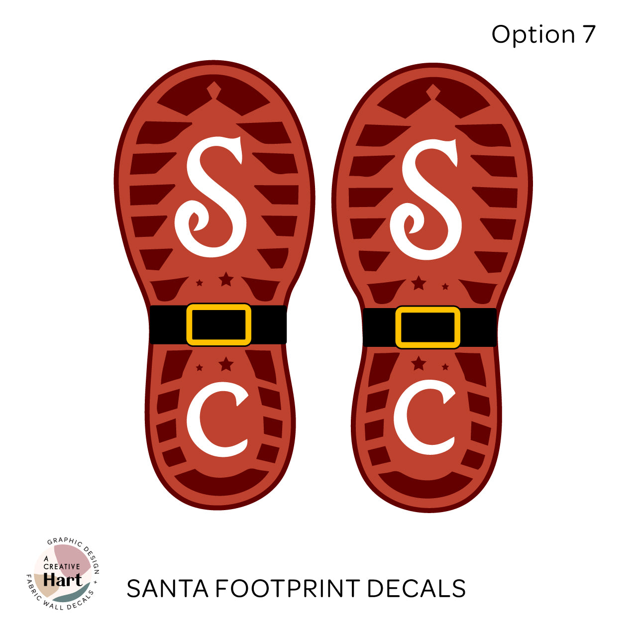 Santa Was Here Footprint Stickers