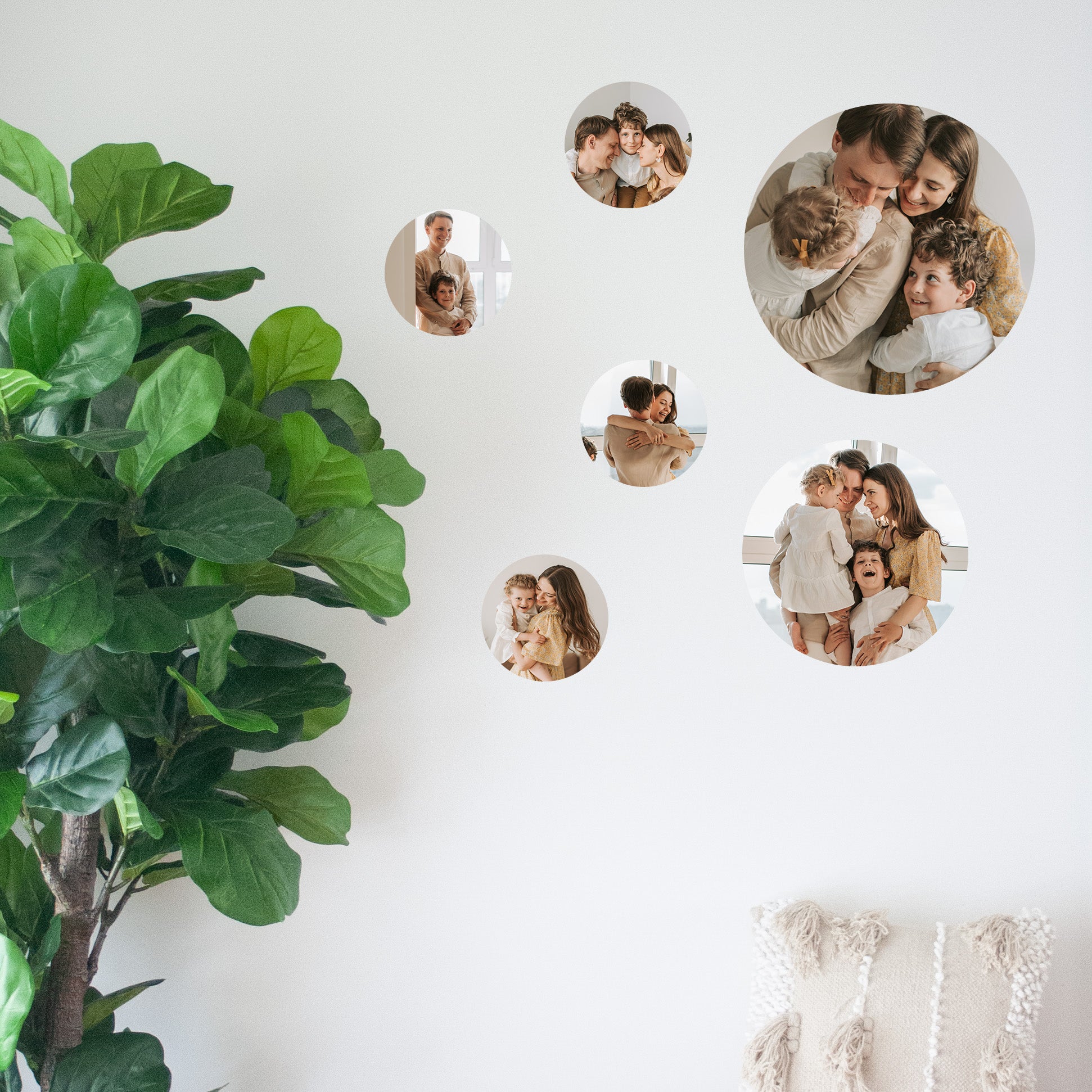 Photo Wall Decals - Mixed Sizes ( Six Circle Dots )