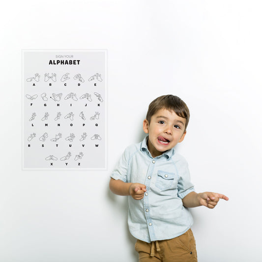 Sign the Alphabet | Sign Language Alphabet Poster Decal