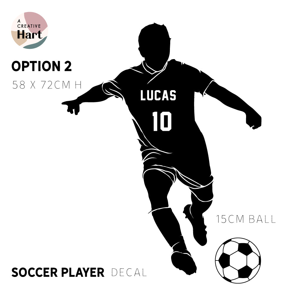Personalised Soccer Player Football Wall Decal