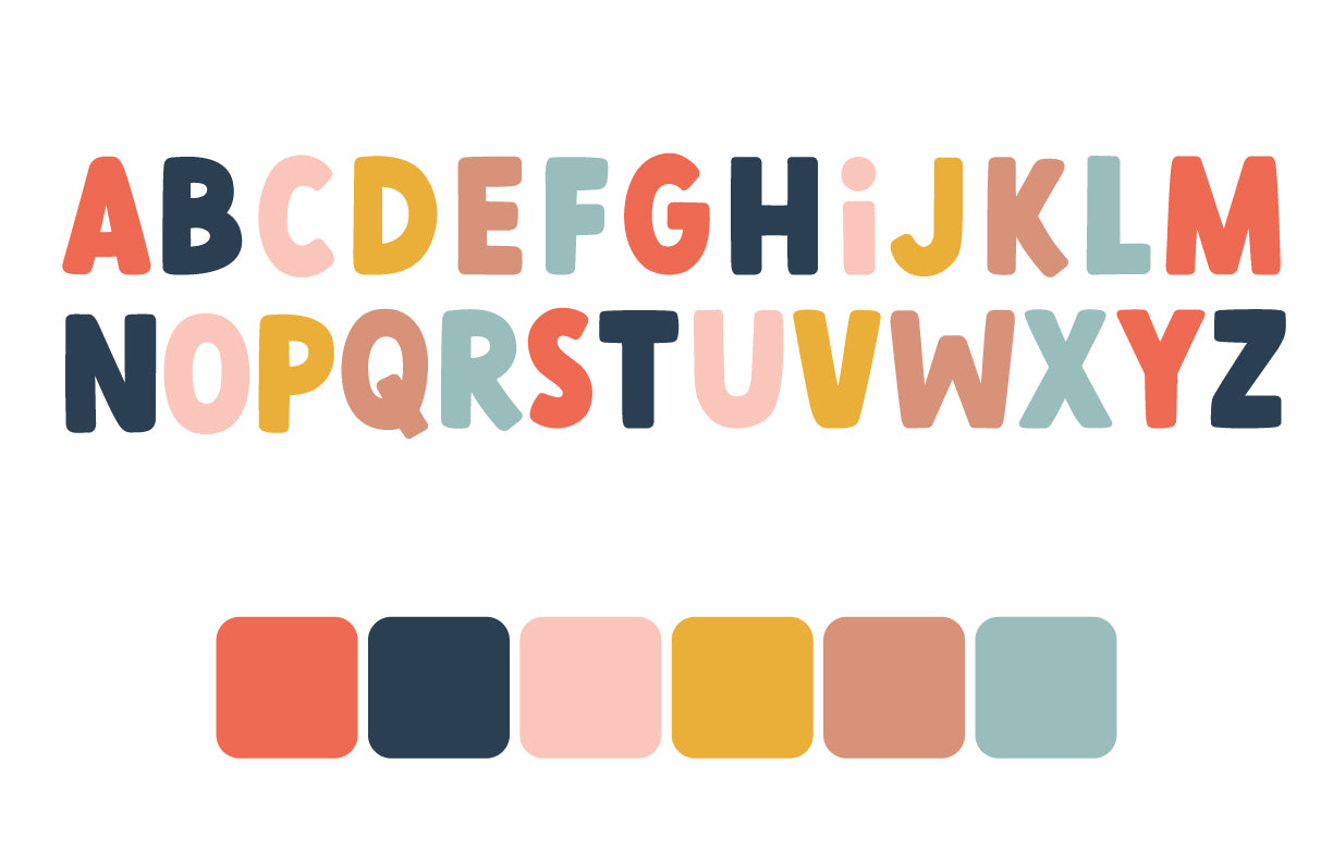Uppercase Alphabet Wall Stickers - A Creative Hart - A Creative Hart