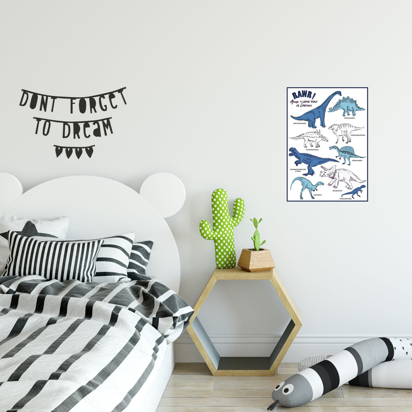 Dinosaur Fabric Wall Decal Poster - A Creative Hart