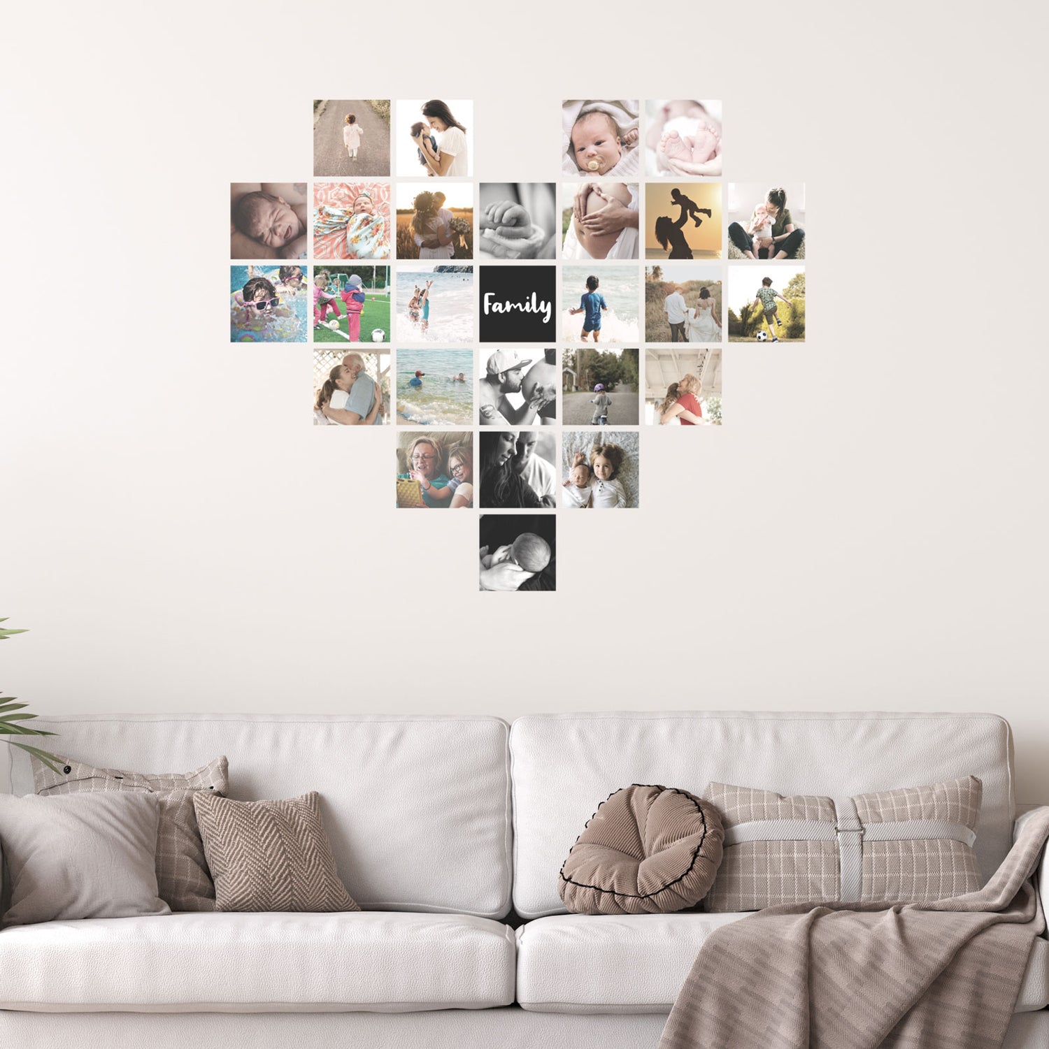 Heart Shape Photo Wall | A Creative Hart Fabric Wall Decals - A Creative Hart