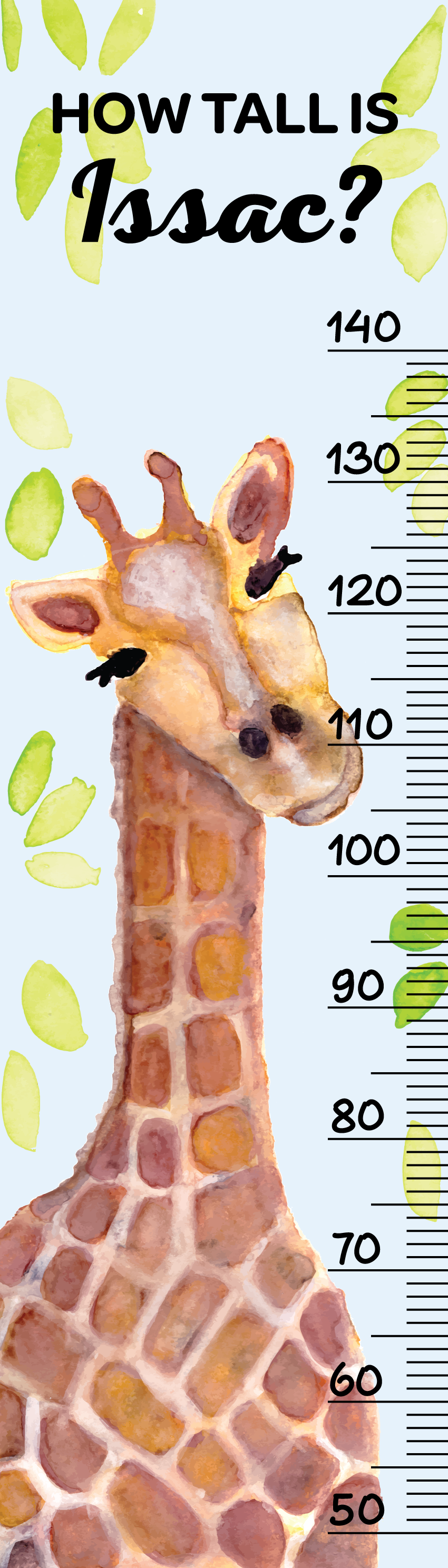 A Creative Hart Fabric Wall Decal Height Chart