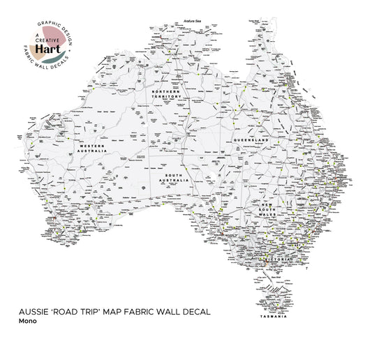 Australia Road Trip Map - Cut out shape - A Creative Hart