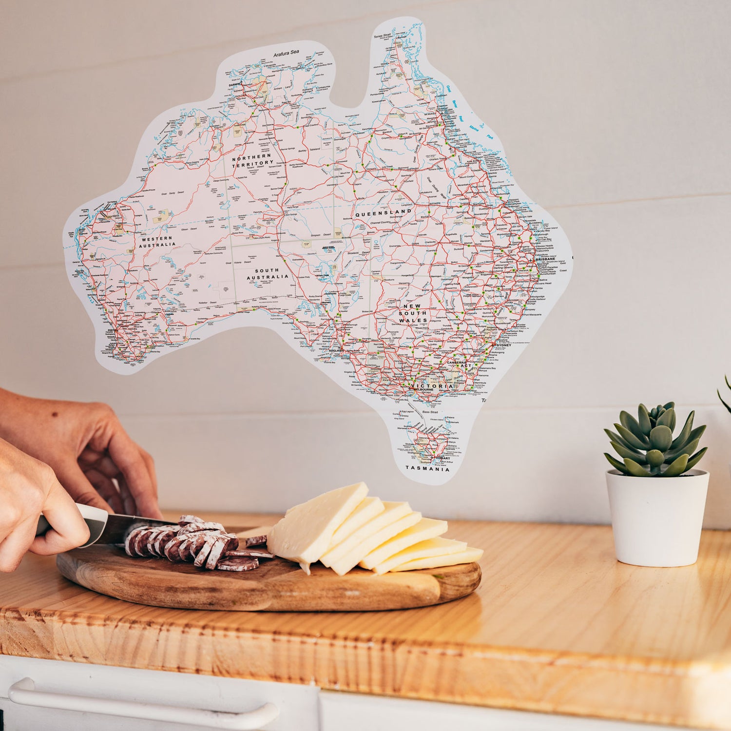 Australia Road Trip Map - Cut out shape - A Creative Hart