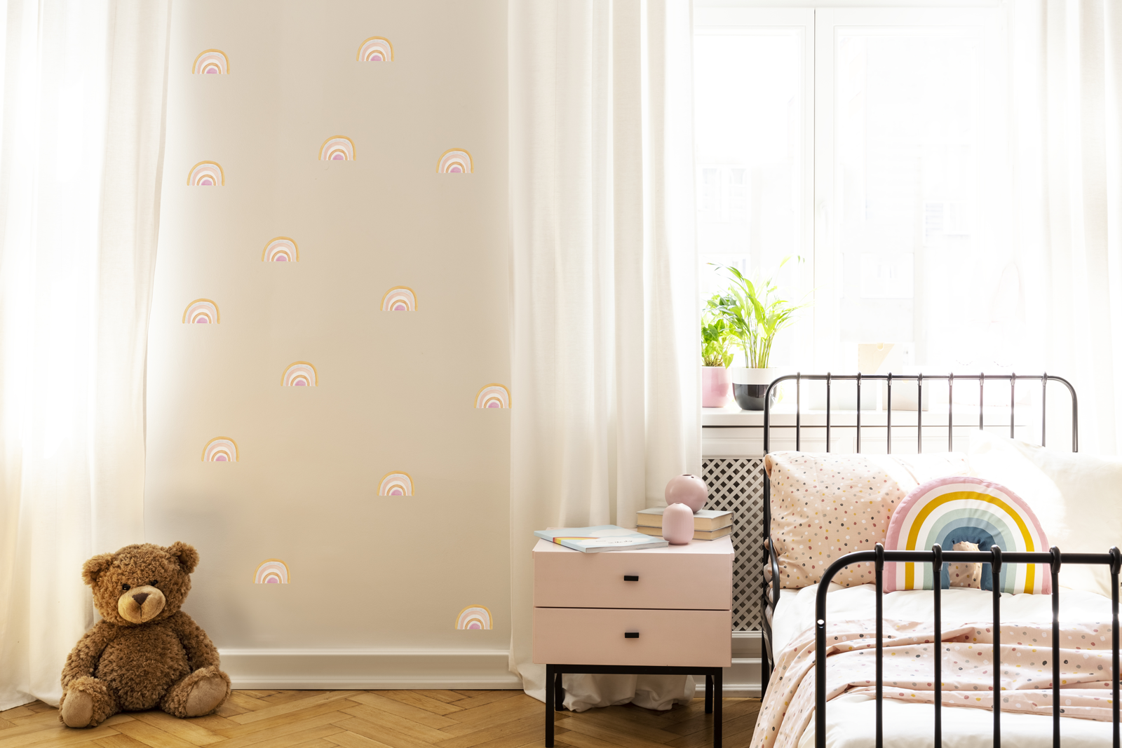 Boho Rainbow Fabric Wall Decals - A Creative Hart