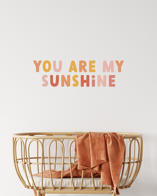 'You are my Sunshine' Fabric Wall Decal Quote | A Creative Hart - A Creative Hart