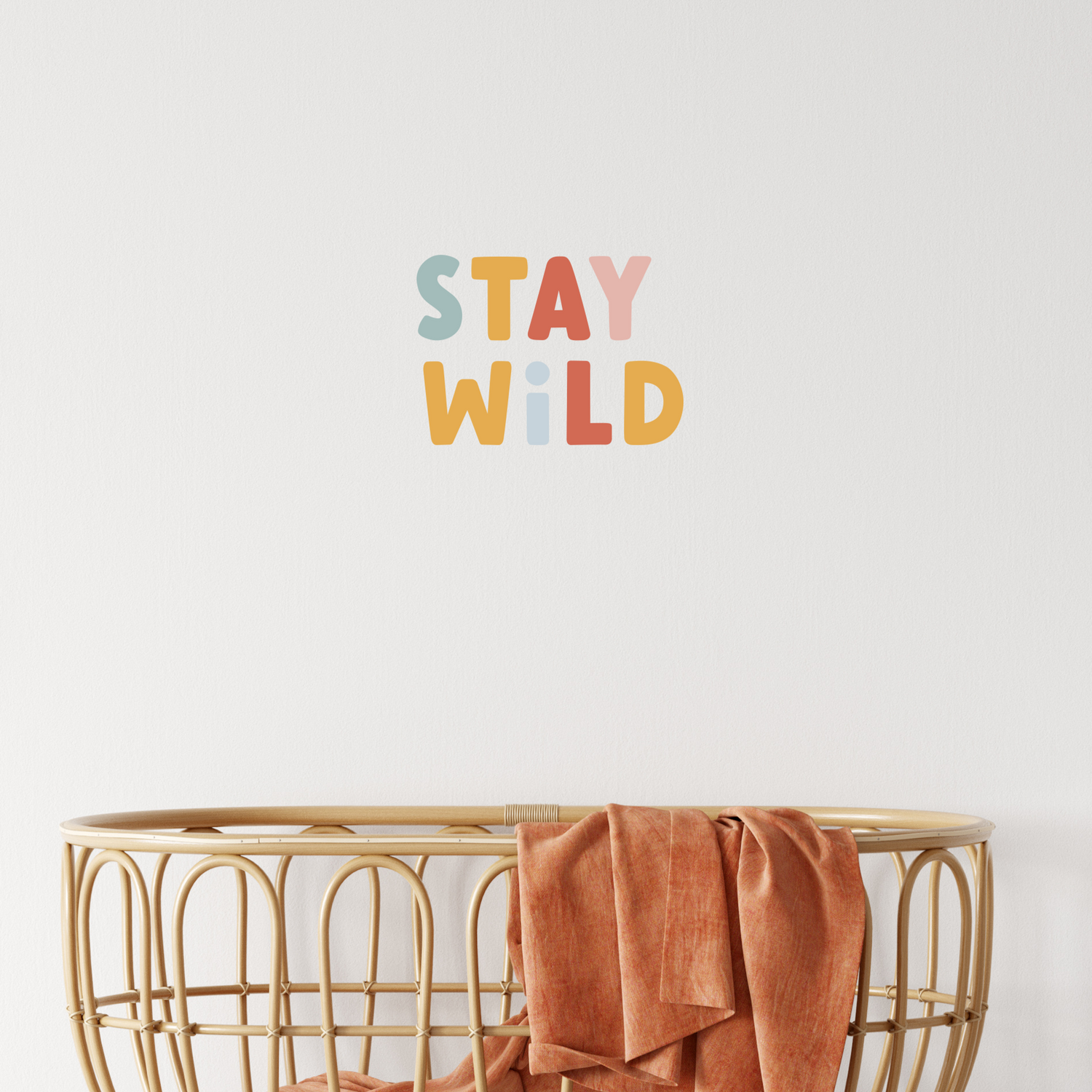'Stay Wild' Fabric Wall Decal Quote | A Creative Hart - A Creative Hart